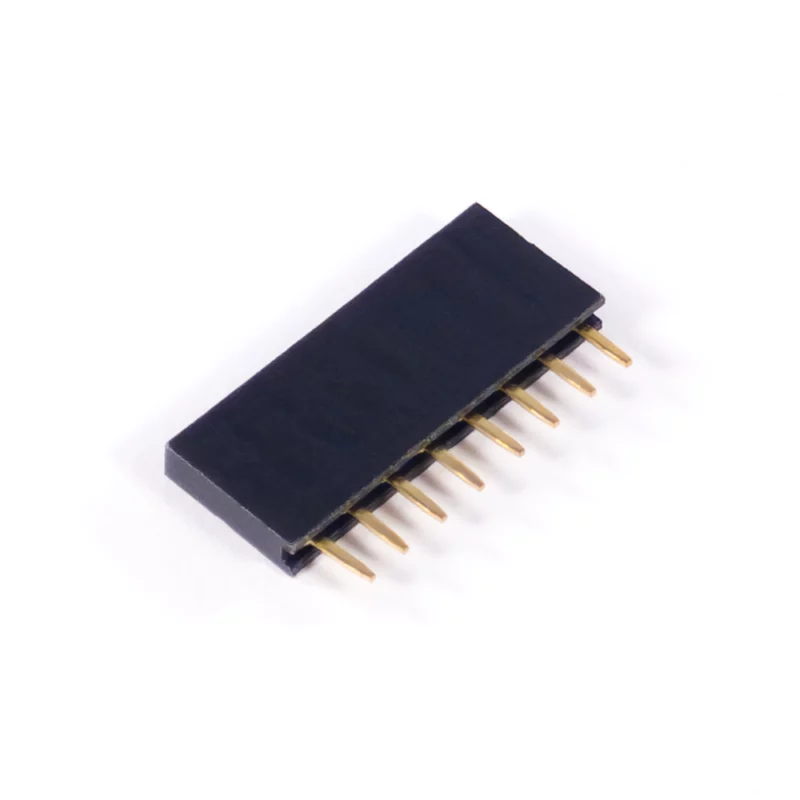 Female Pin File Female Pin Header - Straight SIL 2.54mm x 3.3mm 8P • Make Electronics