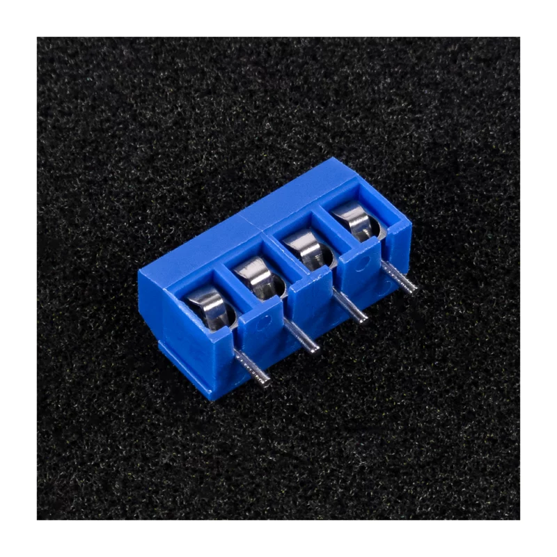 Screw Terminal PCB Mount 5mm Blue - 4P • Make Electronics